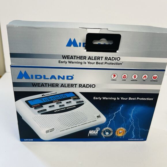Midland WR120EZ NOAA Weather Radio All Hazards Alert Radio, W/ Power Adapter - Picture 9 of 10